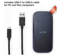 Slika izdelka: Prenosni SSD 2TB Sandisk Portable USB3.2 Gen2 (SDSSDE30-2T00-G26)