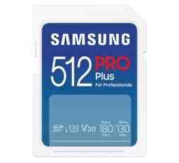 Slika izdelka: Spominska kartica Samsung PRO Plus, SDXC, 512GB, U3 V30, UHS-I, 180 MB/s