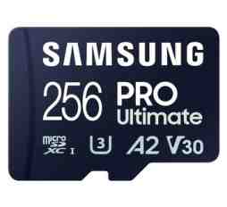 Slika izdelka: Spominska kartica Samsung PRO Ultimate, micro SDXC, 256GB, U3, V30, A2, UHS-I, z SD adapterjem