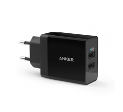 Slika izdelka: Anker 24W 2-port USB stenski polnilec črn