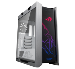 Slika izdelka: ASUS ROG Strix Helios GX601 White Edition RGB ATX/EATX mid-tower gaming case with tempered glass, aluminum frame, GPU braces, 420mm radiator support and Aura Sync