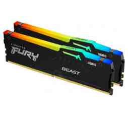 Slika izdelka: DDR5 64GB 6000MHz CL40 KIT (2x32GB) Kingston RGB Fury Beast XMP3.0 1,35V črna (KF560C40BBAK2-64)