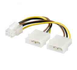 Slika izdelka: GOOBAY 51360 napajalni kabel / adapter za PC grafično kartico; 6-pin PCI-E/PCI Express adapter