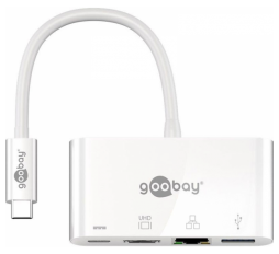 Slika izdelka: GOOBAY USB-C / 3x USB + HDMI + Ethernet bel multi - adapter