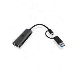 Slika izdelka: Icybox IB-LAN301-C3 USB-A in USB-C mrežna kartica/adapter na 2.5 Gbit Ethernet