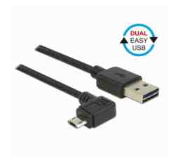Slika izdelka: Kabel Delock USB-A => USB-B micro kotni EASY 5,0m obojestranski (85562)
