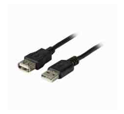 Slika izdelka: Kabel EFB USB-A (m) = USB-A (ž) 2.0 480MB/s 0,5m črn dvojno oklopljen podaljšek (K5248SW.0,5V2)