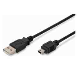 Slika izdelka: Kabel USB A => B Mini 5pin 1,0m dvojno oklopljen črn Digitus (AK-300108-010-S) 