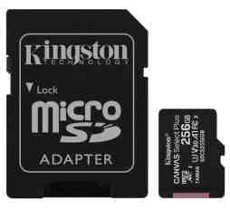 Slika izdelka: KINGSTON 256GB micSDXC Canvas Select Plus 100R A1 C10 Card + ADP