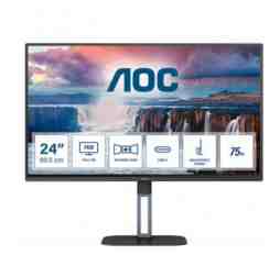 Slika izdelka: Monitor AOC 60,5 cm (23,8") 24V5C 1920x1080 75Hz IPS 4ms HDMI DisplayPort USB-C 65W 4xUSB3.2 Pivot Zvočniki  3H sRGB119% FreeSync E-Line