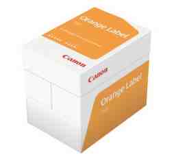 Slika izdelka: Papir CANON TOP A3, 80 g (orange label); v škatli je 5 zavitkov po 500 listov