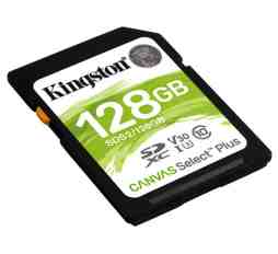Slika izdelka: SDXC KINGSTON 128GB CANVAS SELECT Plus, 100/85 MB/s (r/w), C10 UHS-I U1 V10
