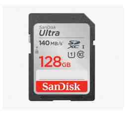 Slika izdelka: SDXC SanDisk 128GB Ultra, 140MB/s, UHS-I, C10