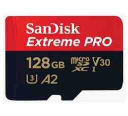 Slika izdelka: SDXC SANDISK MICRO 128GB EXTREME PRO, 200/90MB/s, A2, UHS-I, C10, V30, U3, adapter
