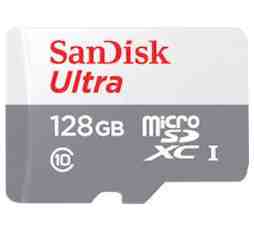 Slika izdelka: SDXC SANDISK MICRO 128GB ULTRA, 100MB/s, UHS-I, C10, adapter