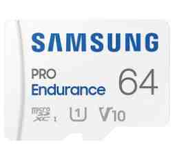 Slika izdelka: Spominska kartica Samsung PRO Endurance, micro SDXC, 64GB, U1, V10, UHS-I, z SD adapterjem