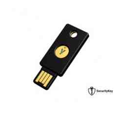 Slika izdelka: Varnostni ključ Yubico YubiKey FIDO2 U2F, USB-A, NFC, moder
